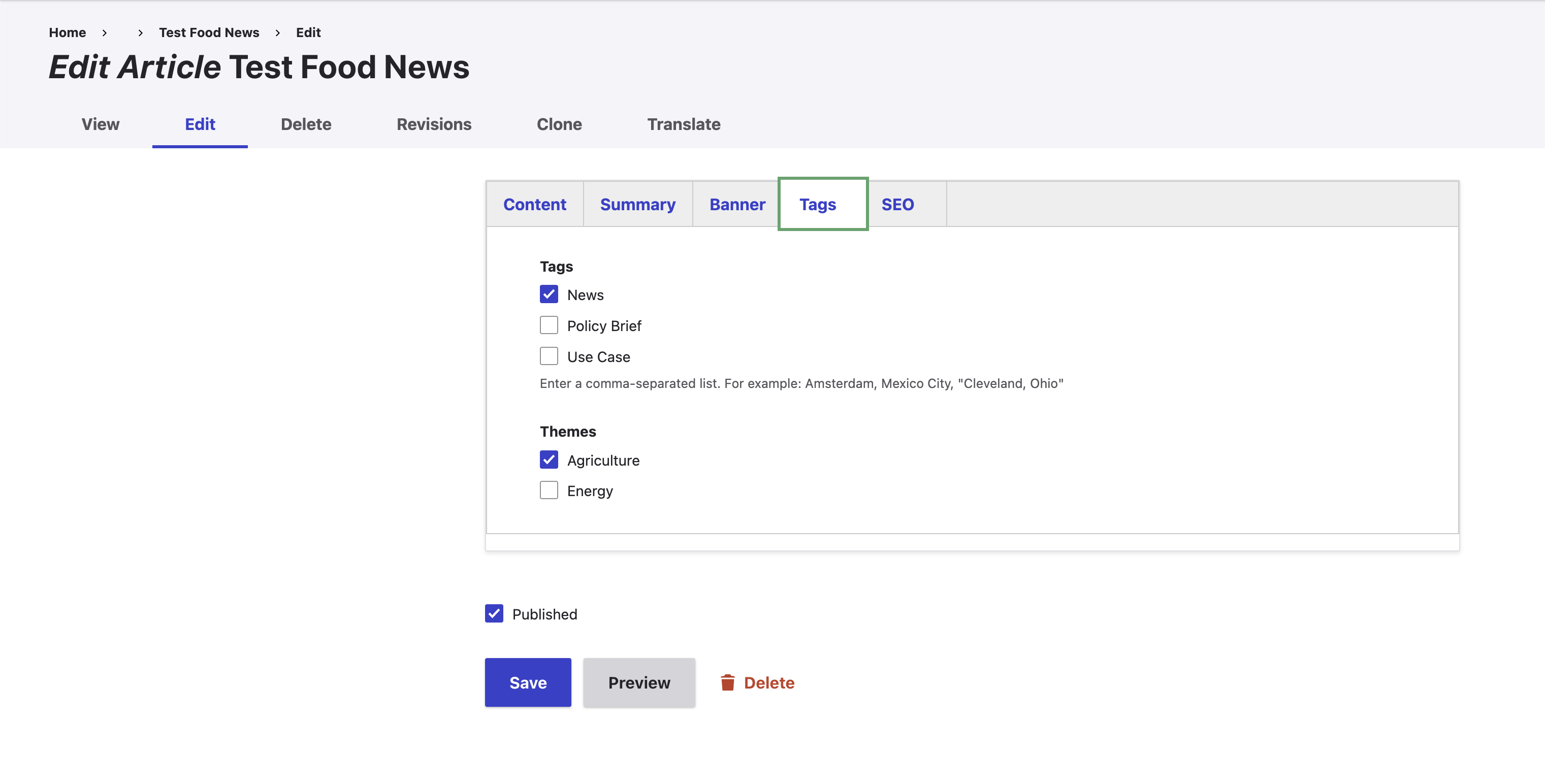 Manage Tags and Themes – APEx - Documentation Portal