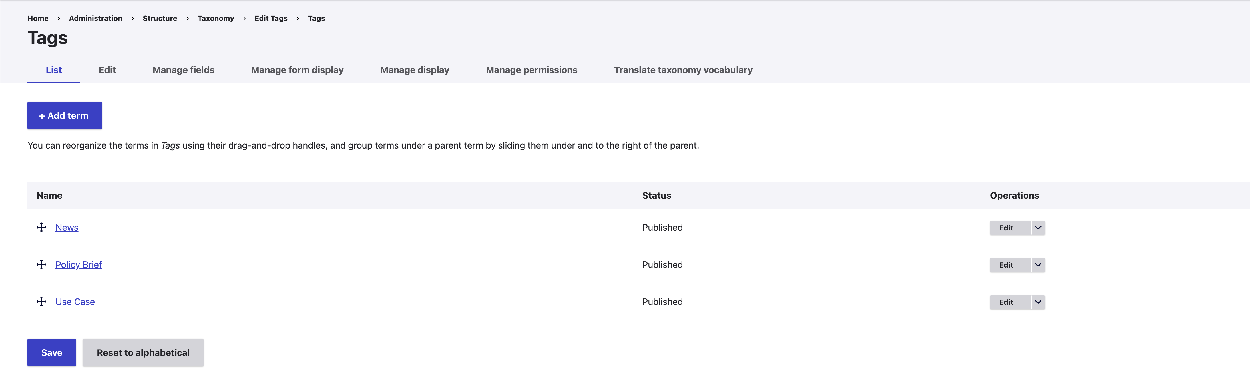 Manage Tags and Themes – APEx - Documentation Portal