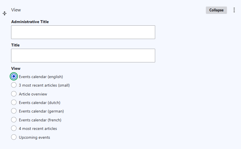 View Settings