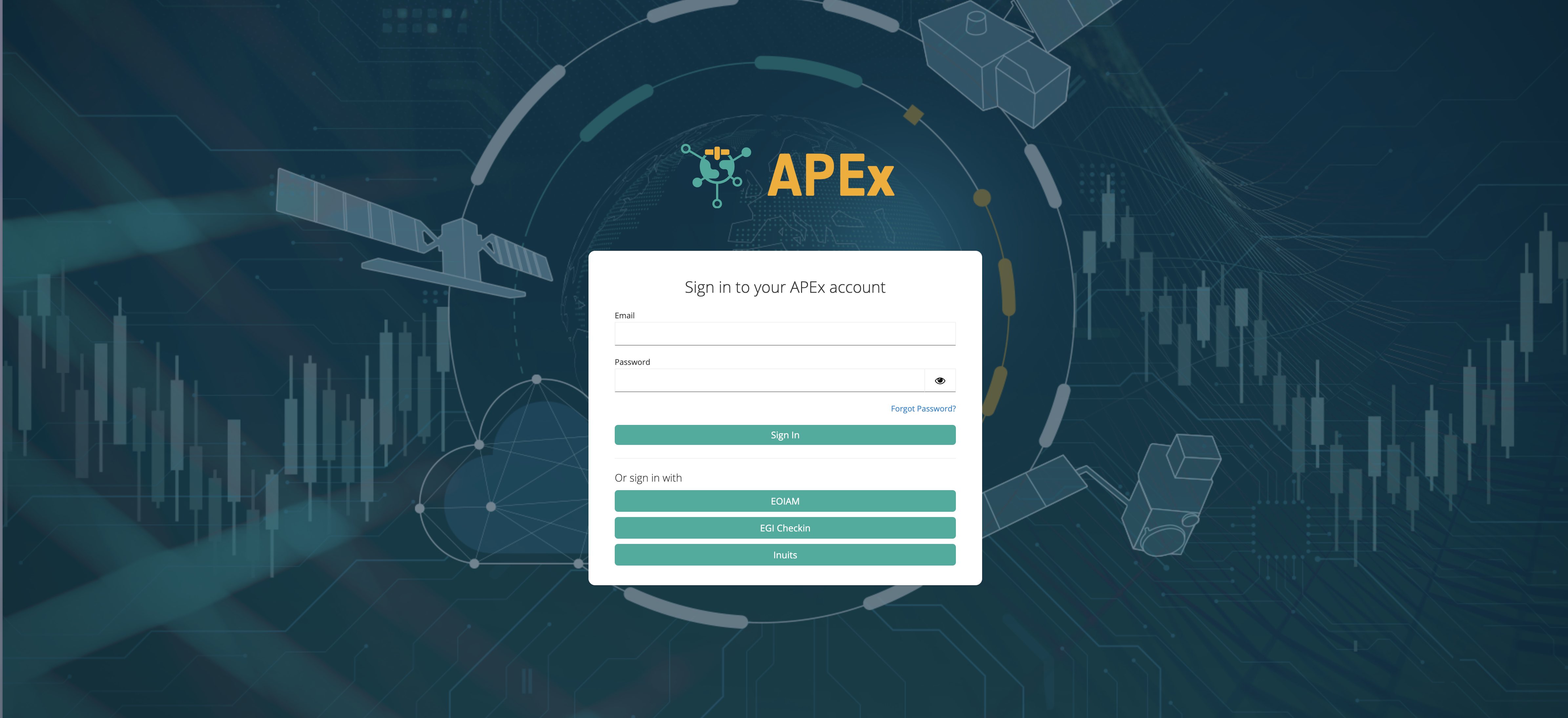 APEx login screen