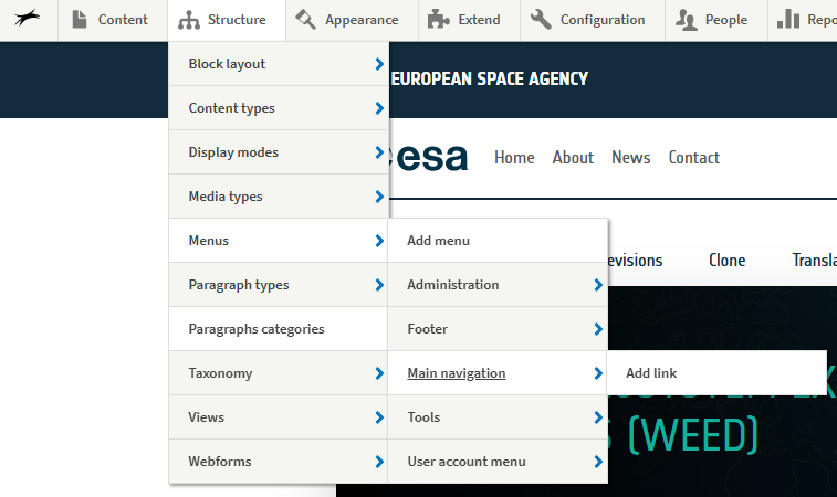 Menu - Add Link