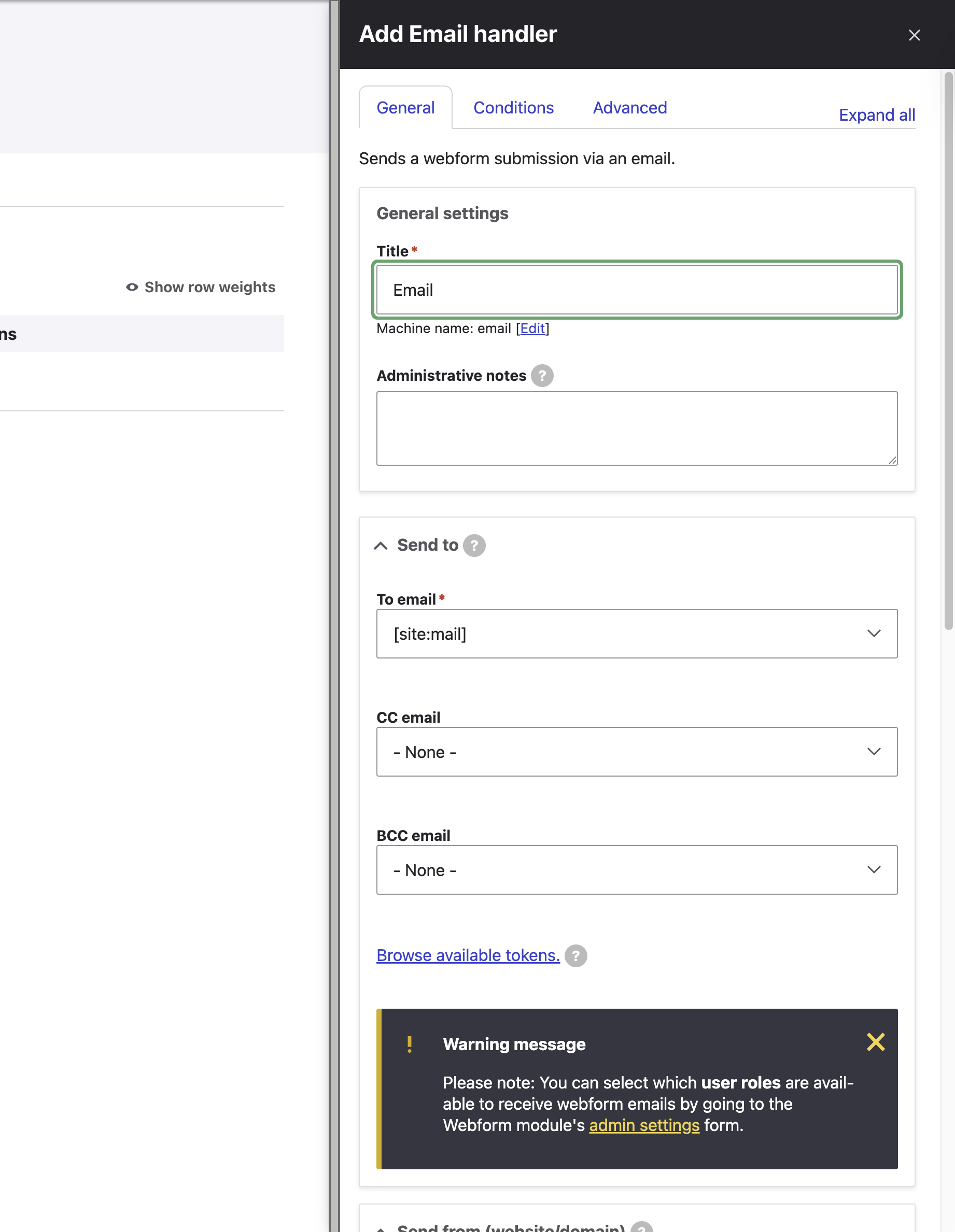 Web Form - Email Details